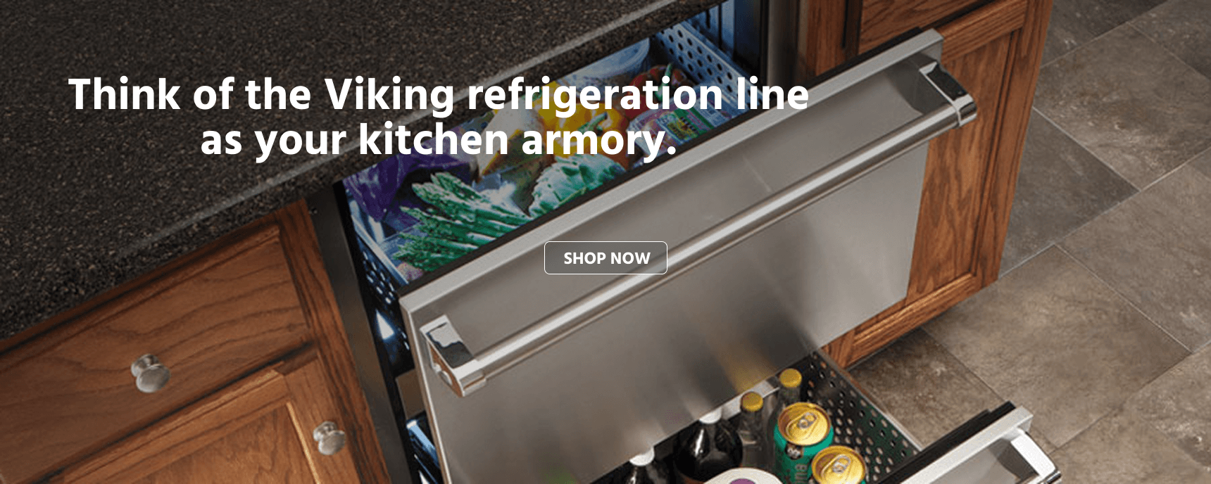 Viking offers a complete line of refrigeration products to complement the high-performance kitchen with exceptional features and design.