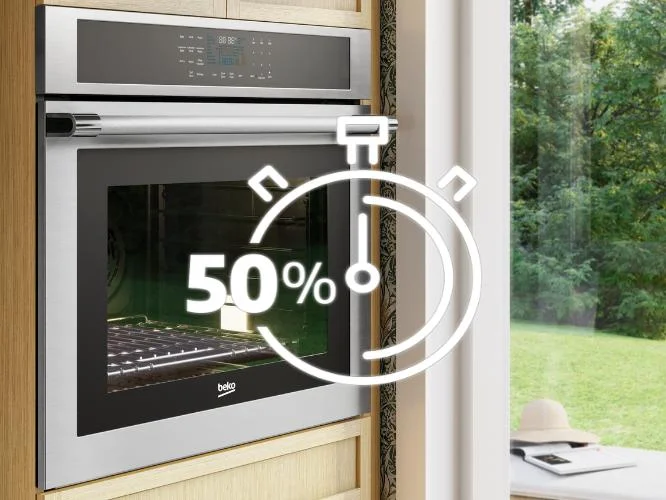 Faster Preheat Time - Up to 50% Faster Preheat Time