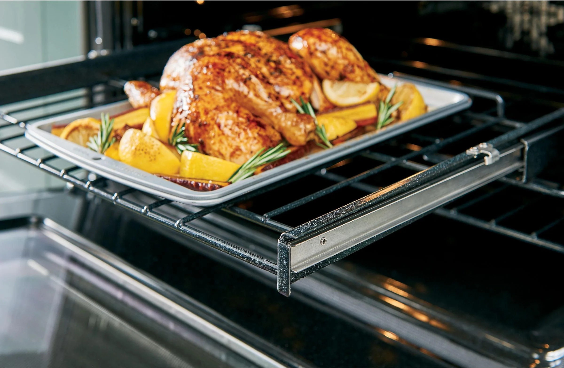 Never-scrub, smooth-glide racks