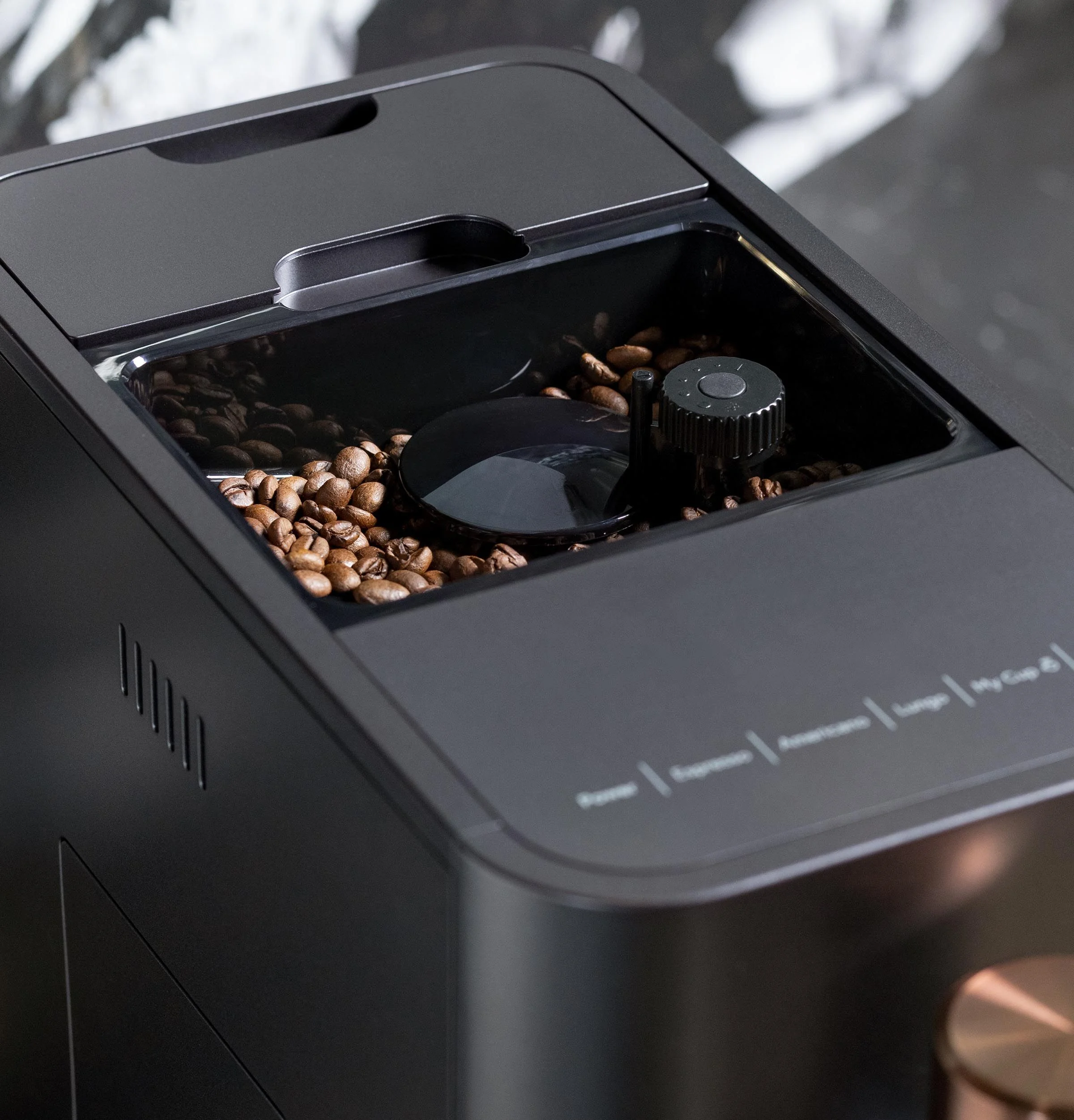 Built-In Bean Hopper