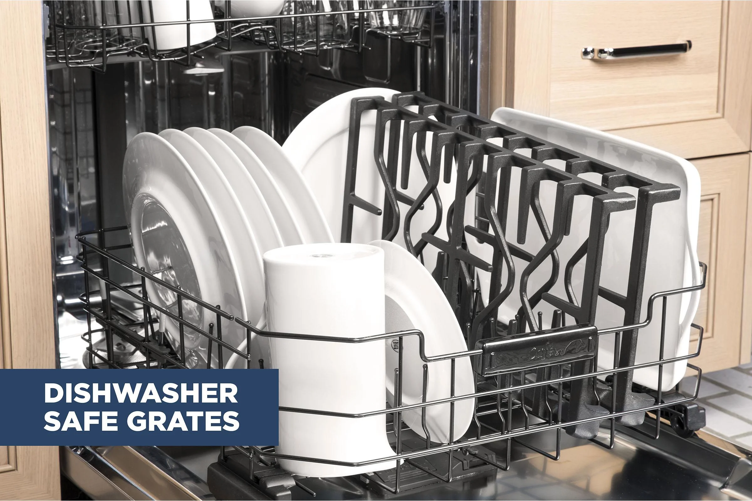 Heavy duty, dishwasher-safe grates