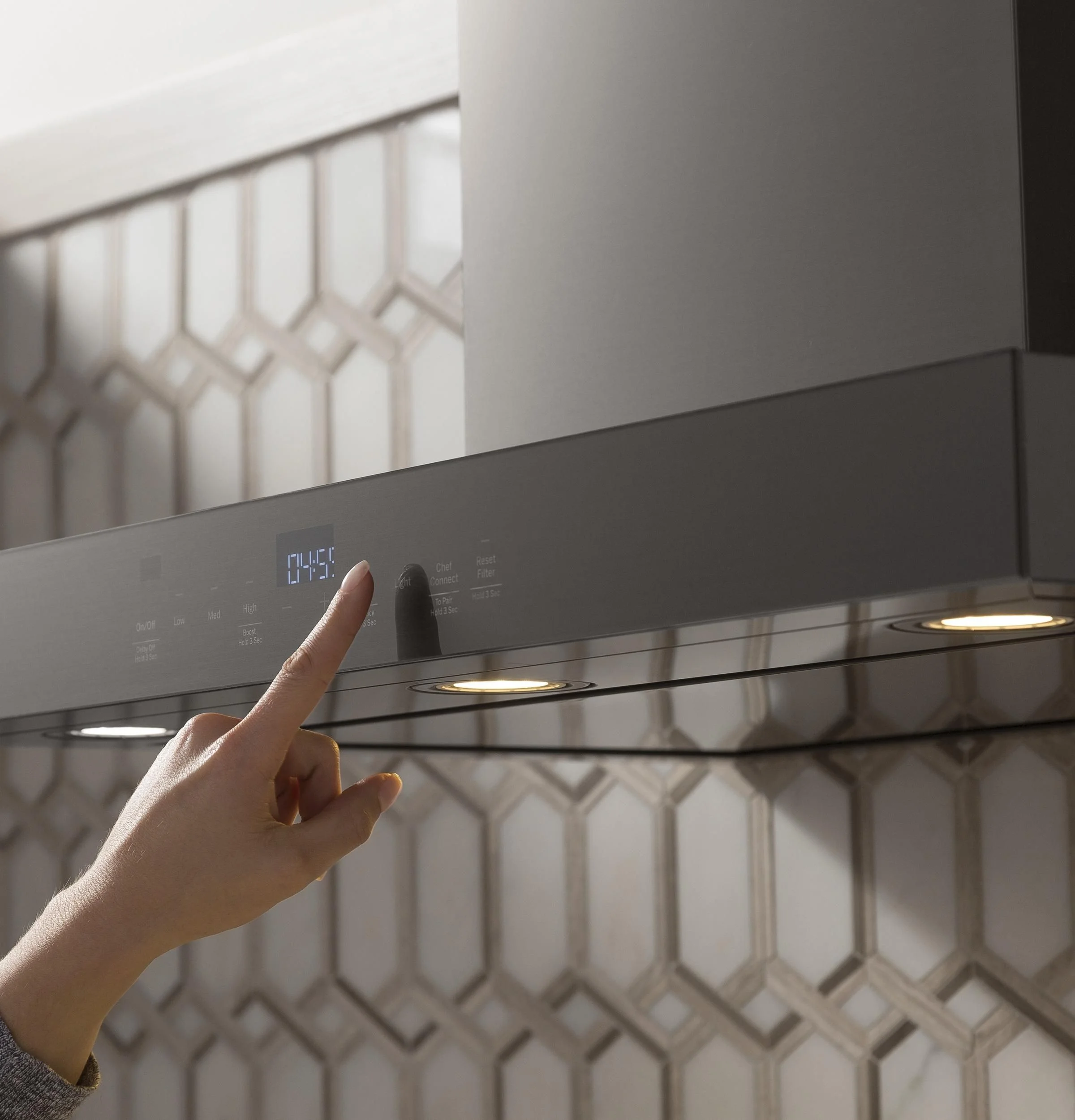 LED backlit glass touch control