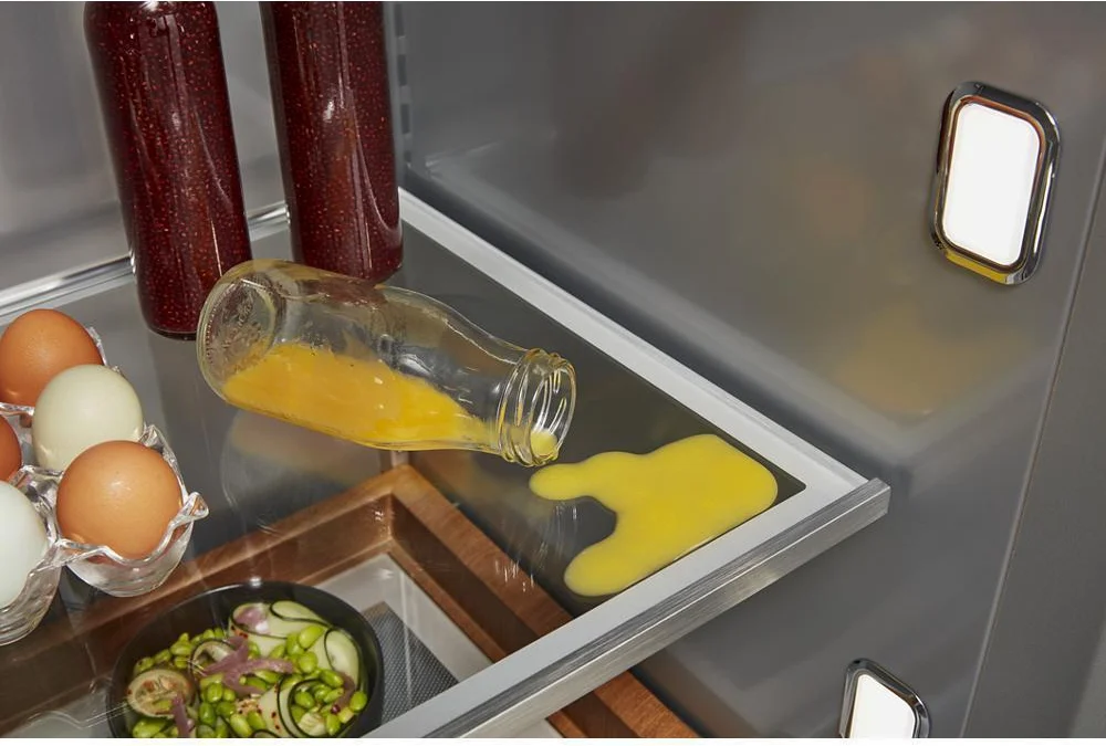 Adjustable Spill-Resistant Glass Shelves