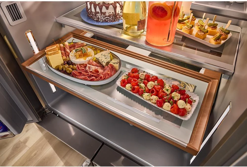 Wood-Look Finish Sliding Storage Trays