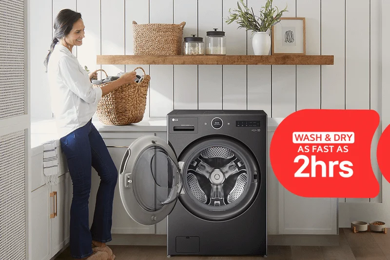 Wash & Dry As Fast As 2 Hours In This LG WashCombo(TM) All-in-One