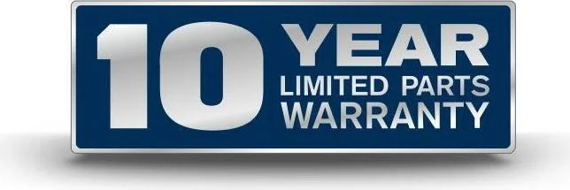 10-year limited parts warranty* on the drive motor and drum *See product warranty for details.