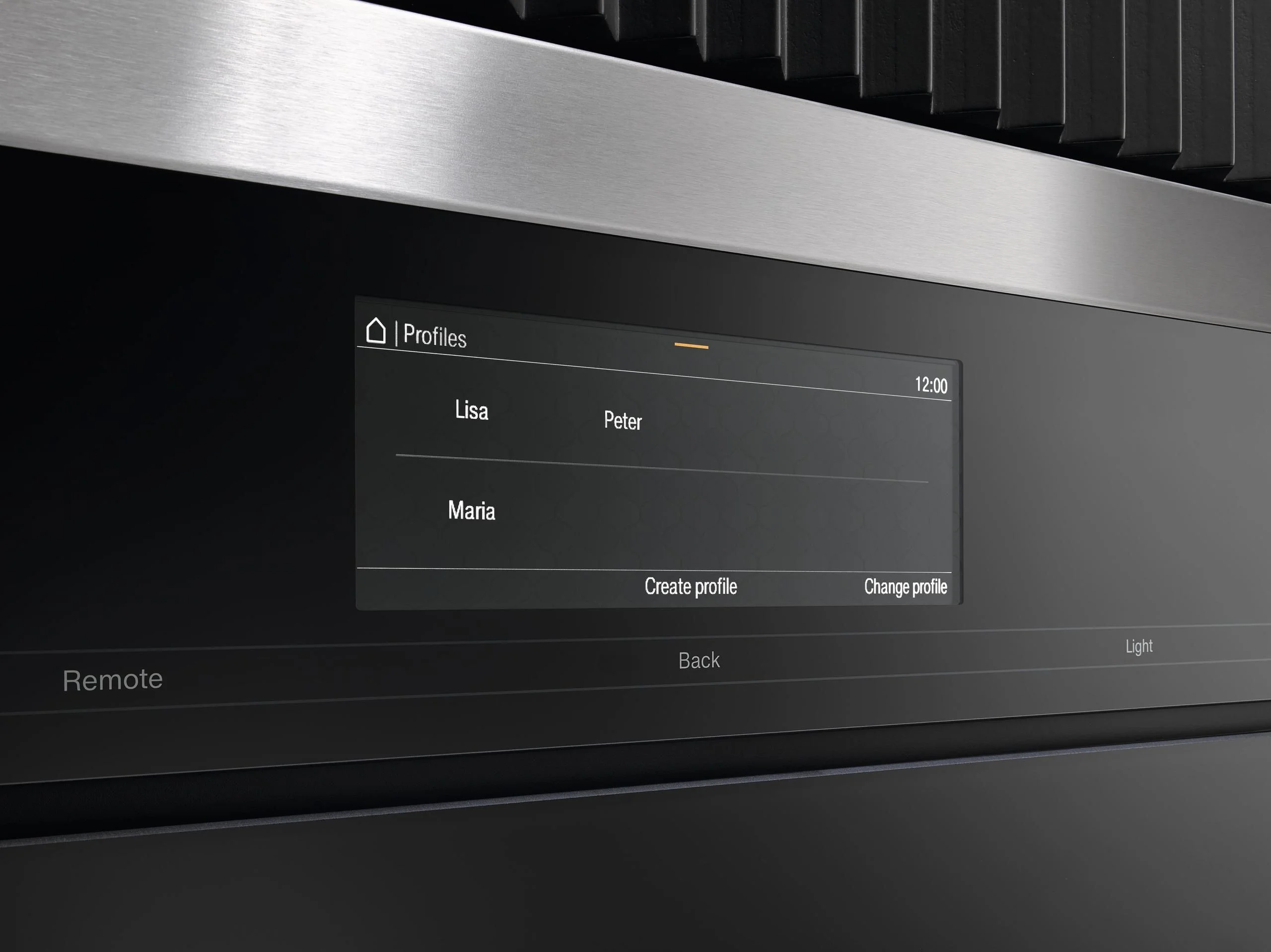User profiles/parameter settings