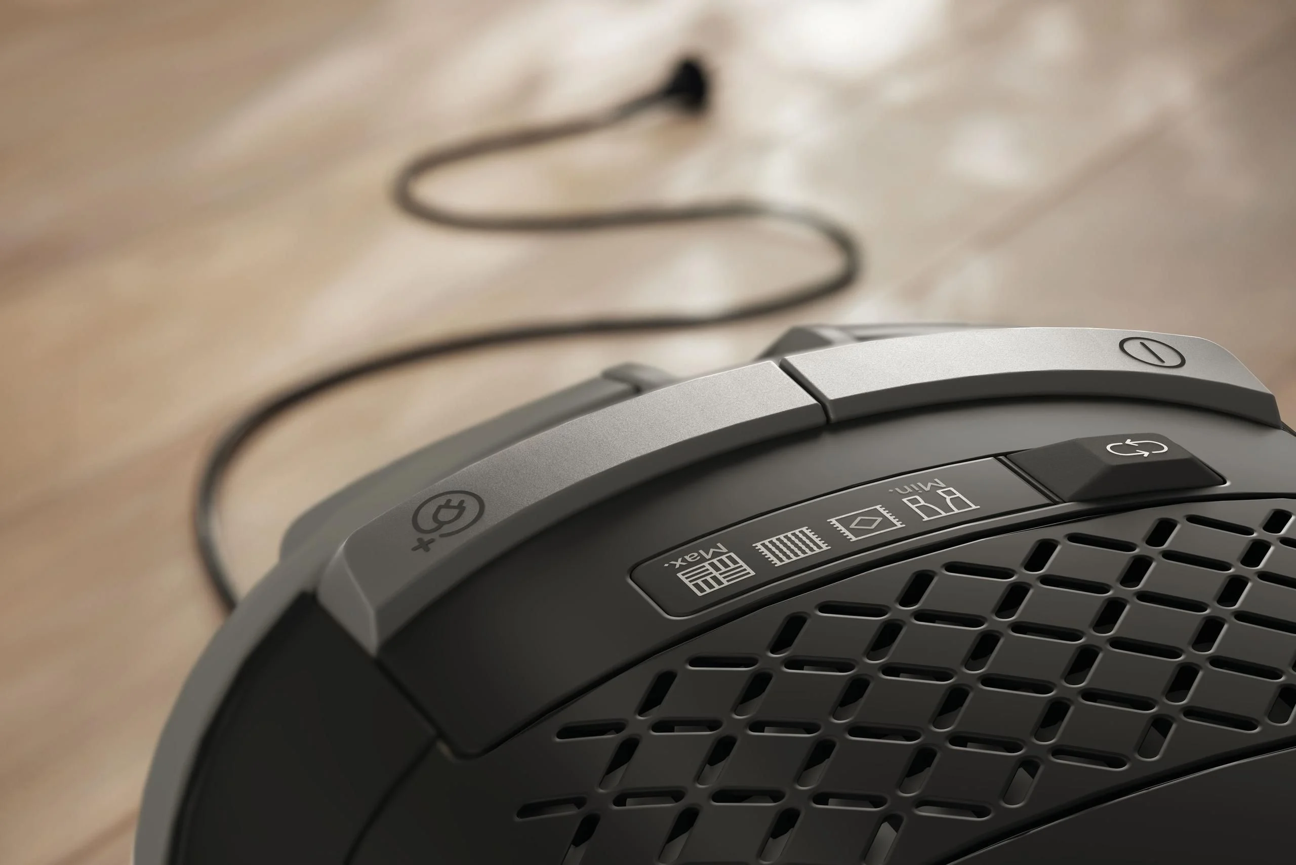 Comfort cable rewind with touch control