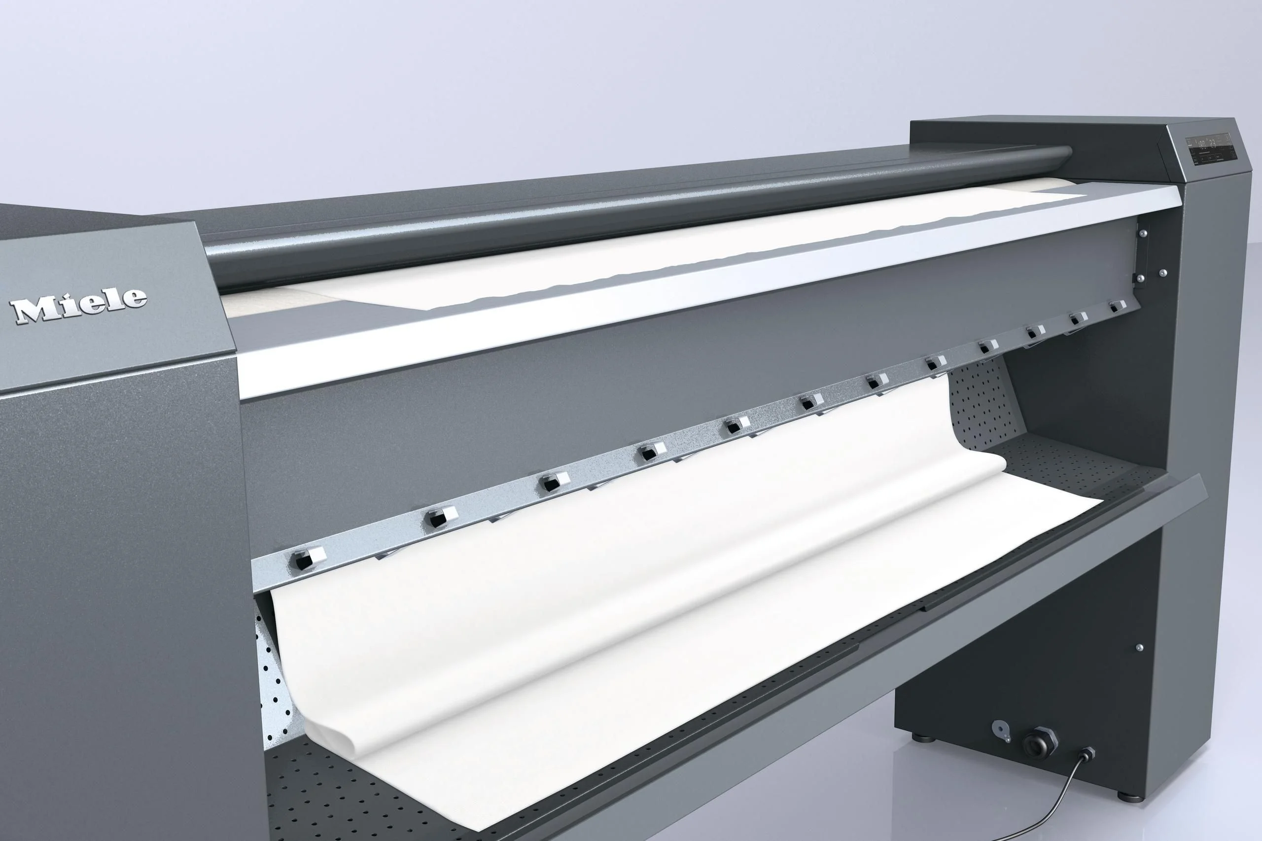 Feed-in and return at the front