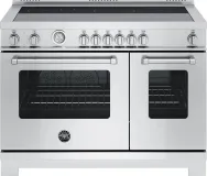 48 inch Induction Range, 6 Heating Zones, Electric Oven Stainless Steel