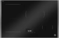 30'' Induction Cooktop with TFT Display Interface and Metal Frame Black Glass / Carbonio
