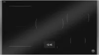 36'' Induction Cooktop with TFT Display Interface and Metal Frame Black Glass / Carbonio