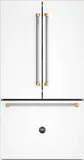 Master Series 36 in. 26.2 Cu. Ft. Bianco Matt with Gold Accents Counter Depth French Door Refrigerator