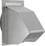 Fresh Air Inlet Wall Cap for 6" Round Duct for Range Hoods and Bath Ventilation Fans