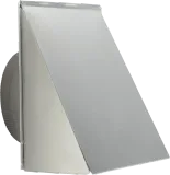 Fresh Air Inlet Wall Cap for 8" Round Duct for Range Hoods and Bath Ventilation Fans