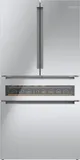 800 Series, French Door Bottom Mount Refrigerator, Glass door, 36'', Stainless steel