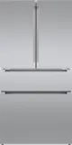800 Series, French Door Bottom freezer, multi door, 36'', Brushed steel (with anti-fingerprint)