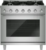 500 Series, Dual fuel freestanding range, 36'', Stainless steel