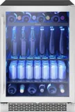 Brisas 24 in. 8-Bottle and 112-Can Single Zone Beverage Cooler
