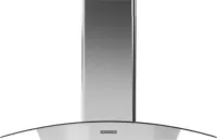 Brisas Curved Glass Chim. Wall, 36" G, 600 CFM, ACT, LED