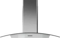 Brisas Curved Glass Chim. Is., 36" G, 600 CFM, ACT, LED