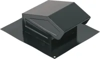 -NuTone(R) Steel Roof Cap for 3-Inch or 4-Inch Round Duct w/ Damper & Birdscreen, Black