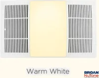 100/110 CFM Heater Exhaust Cover Upgrade With Dimmable LED and Color Adjustable CCT Lighting (single pack)