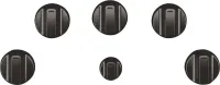 CAF(EBACK)(TM) 5 Electric Cooktop Knobs - Brushed Black