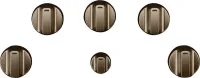 CAF(EBACK)(TM) 5 Electric Cooktop Knobs - Brushed Bronze