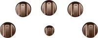 CAF(EBACK)(TM) 5 Electric Cooktop Knobs - Brushed Copper
