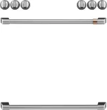 CAF(EBACK)(TM) Front Control Electric Knobs and Handles - Brushed Stainless