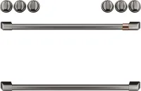 CAF(EBACK)(TM) Front Control Gas Knobs and Handles - Brushed Black