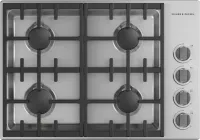30" Gas Sealed Burner Drop-In Cooktop, 4 Elements