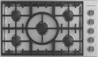 36" Gas Sealed Burner Drop-In Cooktop, 5 Elements