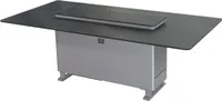 Cinetico Smart Dining Table, Midnight Marble, 5.3 cu.ft fridge and freezer with Bluetooth control