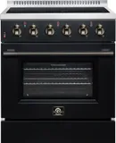 Galiano 30 Inch Freestanding Electric range, 4 radiant burners, 4.32 cf. True Convection oven, Air fryer kit, Black