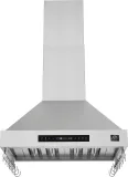 Venezia 30 Inch Wall-Mounted Range Hood with Touch Controls and Baffle Filters