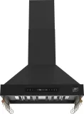 Venezia 30 Inch Wall-Mounted Range Hood in Black with Touch Controls and Baffle Filters