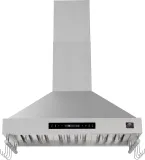 Venezia 36 Inch Wall-Mounted Range Hood with Touch Controls and Baffle Filters