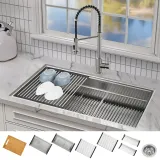 ACQUA 45 in. Undermount 3-Level Workstation MultiSINK with Custom-Fit Accessories