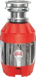 3/4 Horse Power Quiet Batch Feed Waste Disposer Torque Master 2700 RPM Jam-Resistant DC Motor in Red/Chrome, FWDJ75B