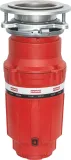 1/2 Horse Power Compact Waste Disposer Continuous Feed Torque Master 2600 RPM Jam-Resistant DC Motor in Red/Chrome, WDJ50