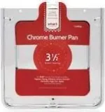 Square Chrome Burner Pan, Fits Most