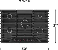 30" Gas Sealed Burner Drop-In Cooktop, 5 Elements