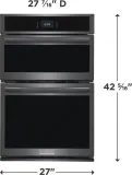 27" Electric Double Wall Oven And Microwave Combo