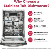 24" Fully Integrated Built-In Dishwasher, 14 Place Setting Capacity