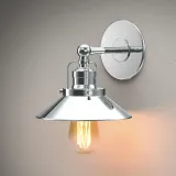 Modern Farmhouse Retro Lighting Sconces in Chrome