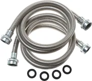 Universal Washing Machine Stainless Steel Hoses - 2 Pack PM14X10005