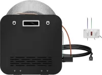 RV 6G Dual Fuel Water Heater Exterior Black Door