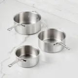 Commercial Clad Stainless Steel Saucepans Large (3-Quart)